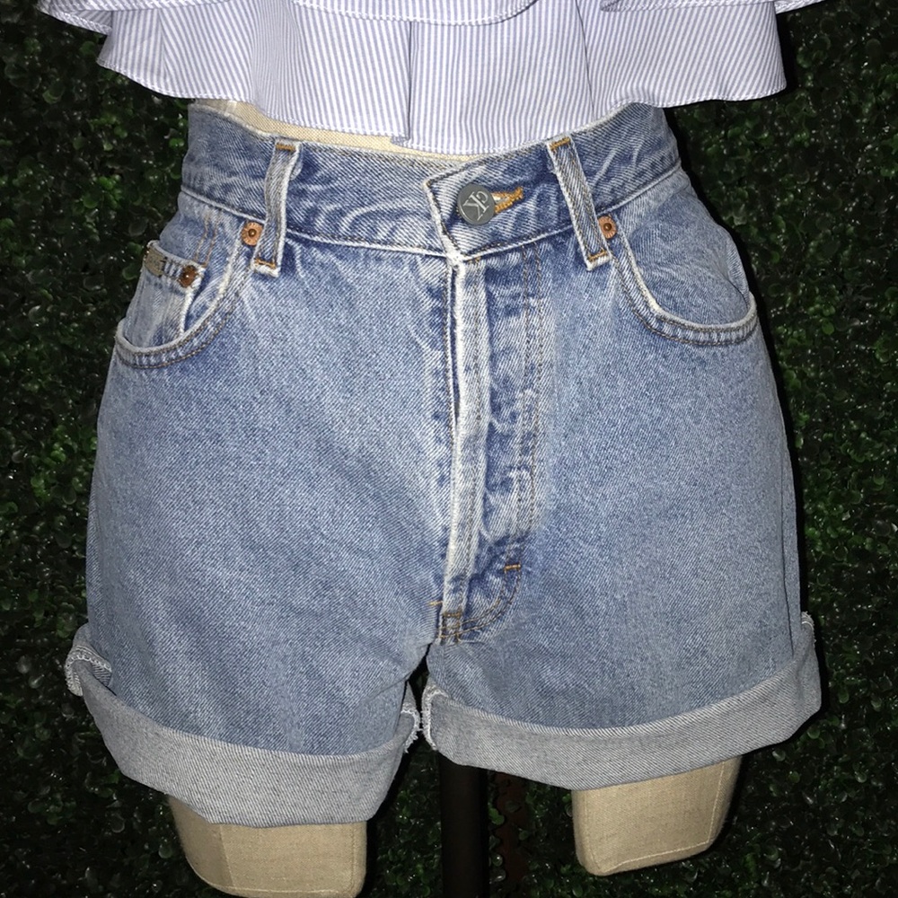 Calvin Klein cut off high rise shorts